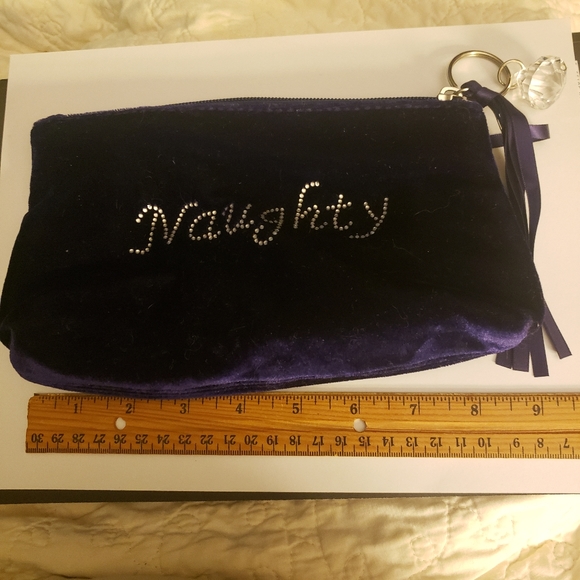 Naughty/Nice Purple Velvet Bag - Picture 3 of 5